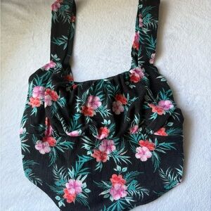 Floral Black Sleeveless Top